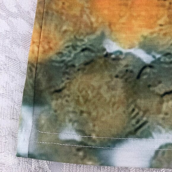 Exclusive Geometric Ombré Multicolor Boho 3/4 Sleeve Tie Dye Pullover Top - Picture 8 of 12